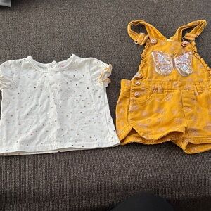 Little Lass White T-Shirt with Pink Accents